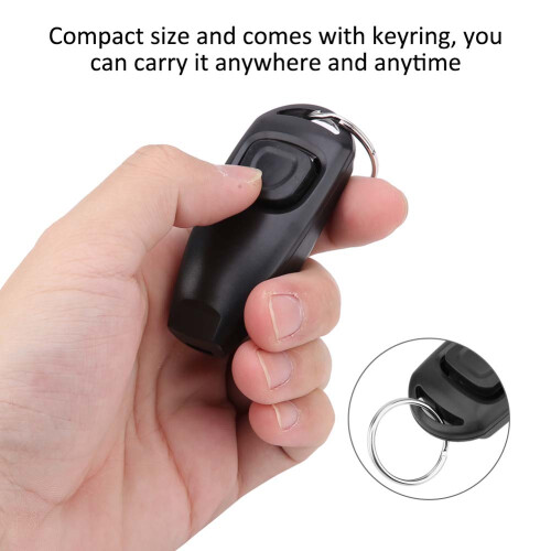 2-in-1 Trainingspfeife-Clicker, 7,5x3,5x2 cm, Schwarz 2