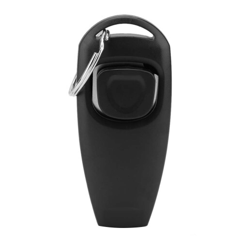 2-in-1 Trainingspfeife-Clicker, 7,5x3,5x2 cm, Schwarz 1