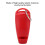 Klicker-Pfeife für Welpen, 2-in-1, rot, 7,5  3,5  2 cm 4