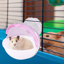 Rosa Acryl-Hamster-Toilette 14,5x11,5x11,5cm 55mm