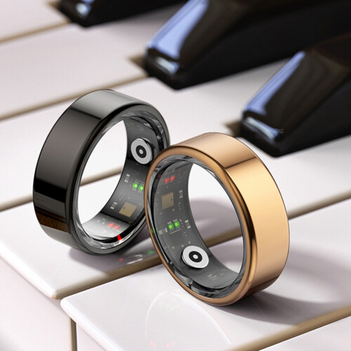 R02 Smartring für Damen und Herren mit Ladecase, Gesundheitsmonitor, C 1