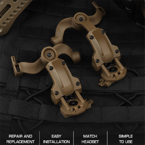 Tactical Headset Holder Helmet-Mounted Accessory Rail Adaptor Kit, A 1
