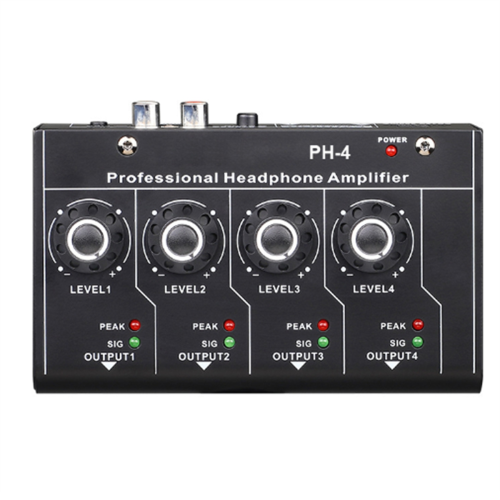 Headphone Amplifier Stereo Sound System 4 Channel AloneControl Volume 1