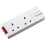 Masterplug Two Socket Trailing Socket with Power Indicator, without Plug and Cable, White 4
