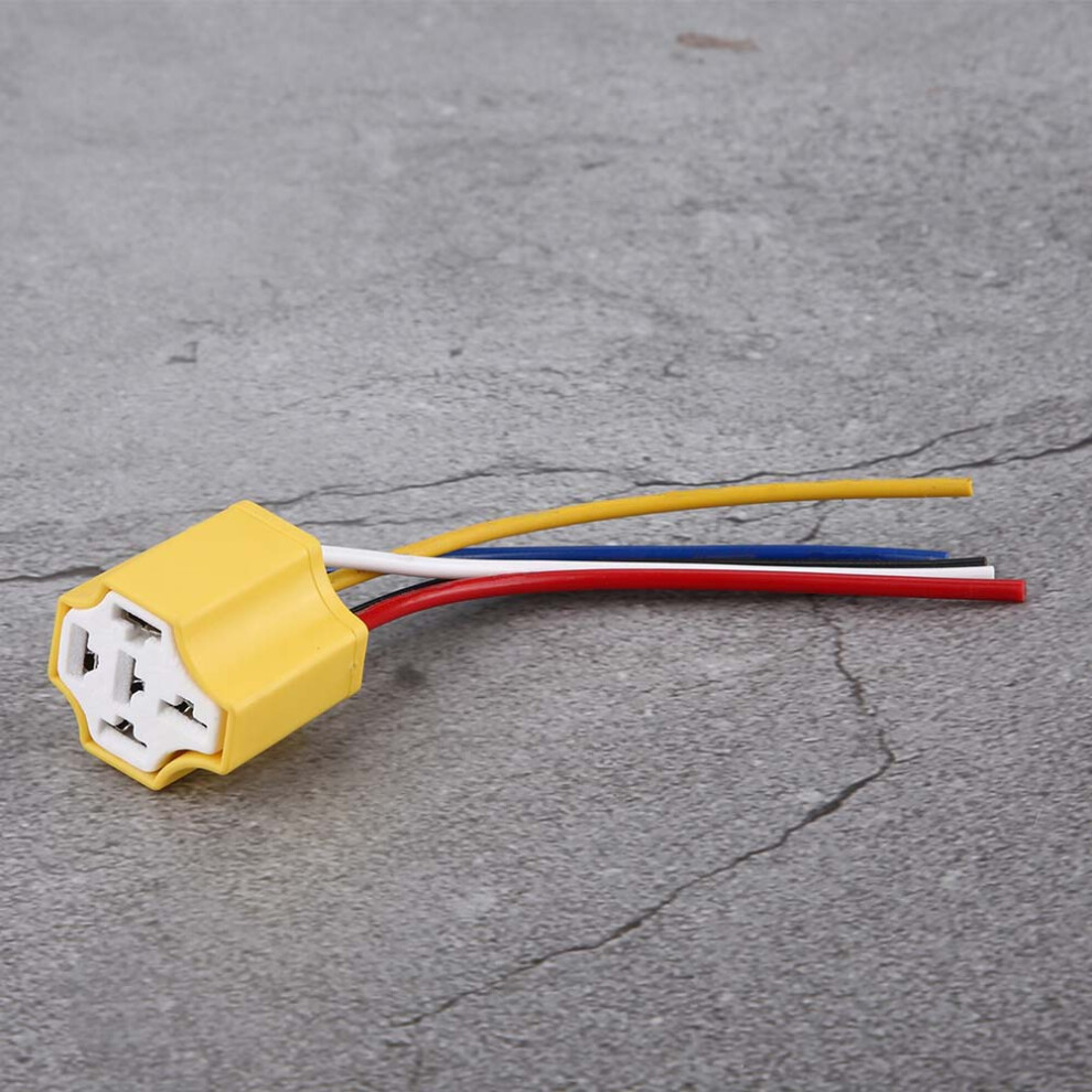 Ceramic 5 Pin Automotive Car Wiring Harness Relay Socket 30-100A 8791324535478