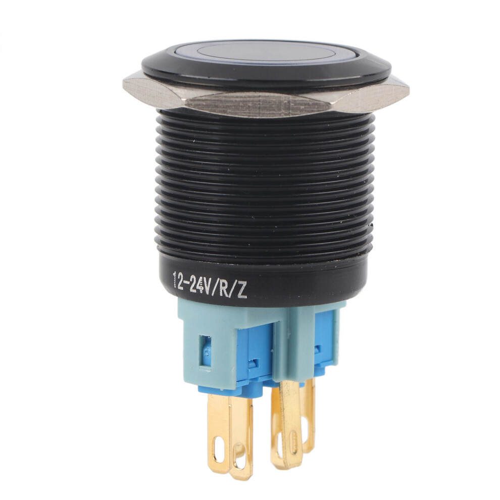 22Mm 12V-24V Waterproof Selflocking Latching Push Button Switch Led Red 4631324535754