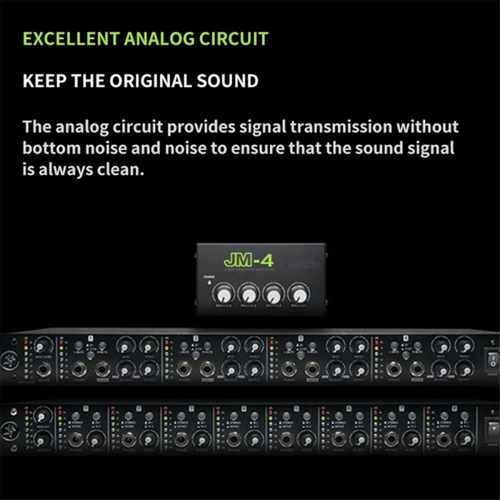 4-Way Headphone Amplifier 4 Channel Real Stereo Earphone AMP EU Plug 1