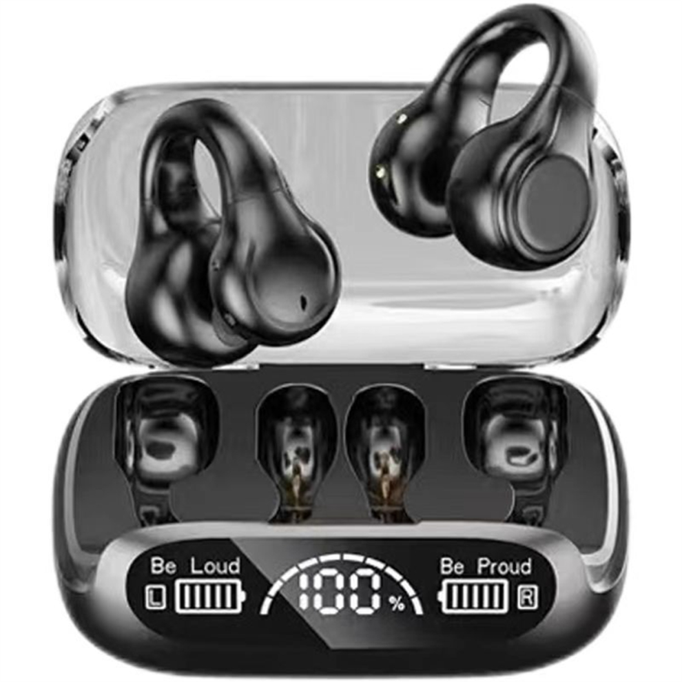 Bone Conduction Earphones Bluetooth 5.3 Wireless Fast Charging Black 4853878211391