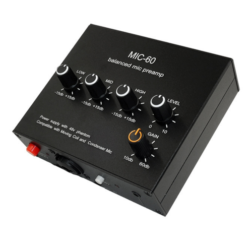 Amplificador de áudio balanceado para microfone dinâmico com cabo de 6,5 mm. 2