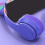 Foldable Headset with Mic, RGB LED Light for Gift School Gaming B 2