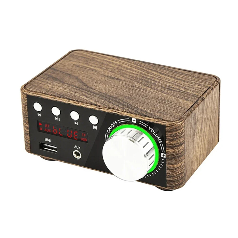 50W + 50W 100W Bluetooth 5.0 Amplifier Digital Audio Power Amp Wood 4853878214842