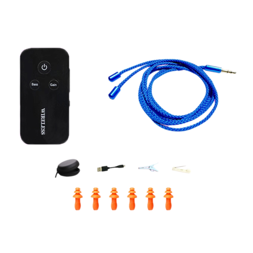 Fones de ouvido Bluetooth com proteção auricular para trabalho.