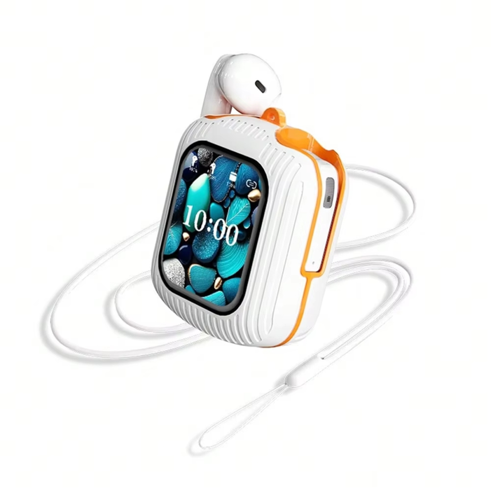 Intelligent Wireless Touch Screen Earphones White/Orange 4853878212206