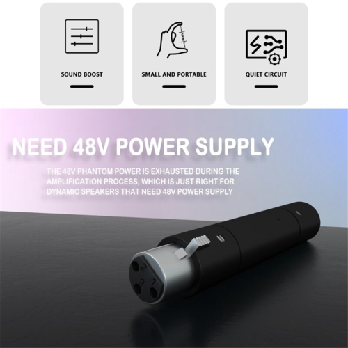 Dynamic Microphone Amplifier Preamplifier 28DB Gain, Black 2