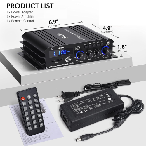 S-299 Mini 4.1 Audio Stereo Power Amplifier EU Plug 2