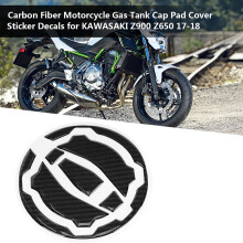 Carbon-Faser-Kraftstofftank-Deckel-Pad-Aufkleber für Z900 Z650 2017-2018 Schwarz
