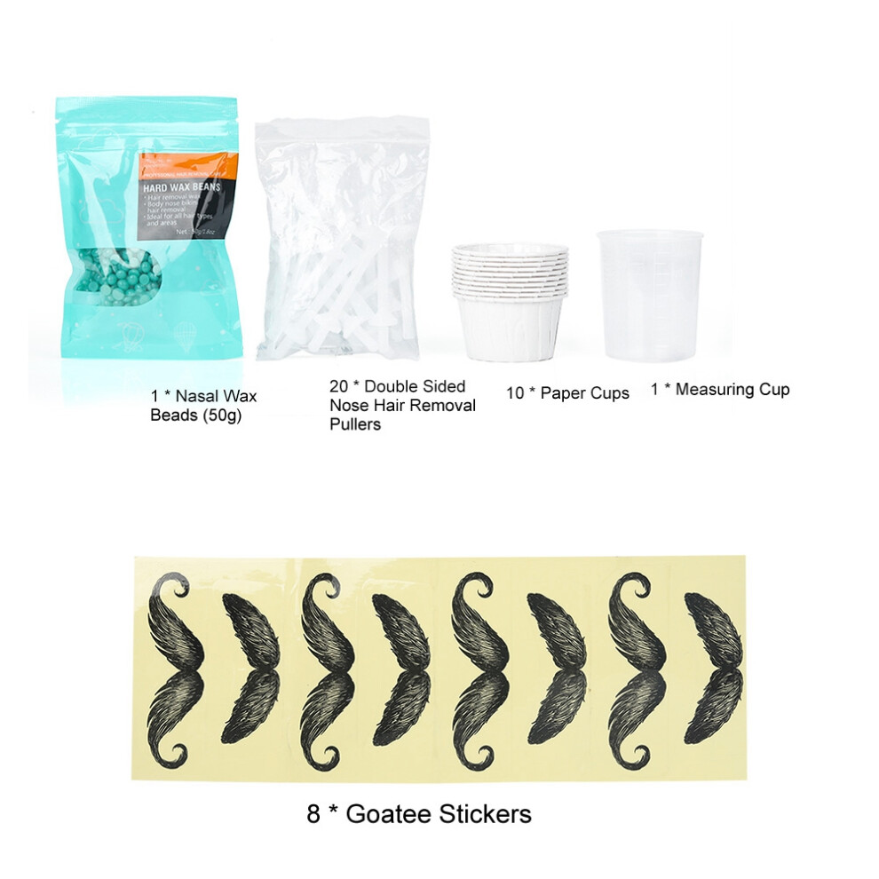 Nose Hair Removal Wax Kit Nasal Eyebrow Hairs Painless Effective Safe Quick Tools