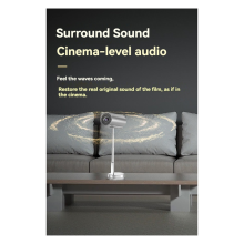 720p videoprojektor WiFi Bluetooth stöder 4K 3D Surround UK PLUG