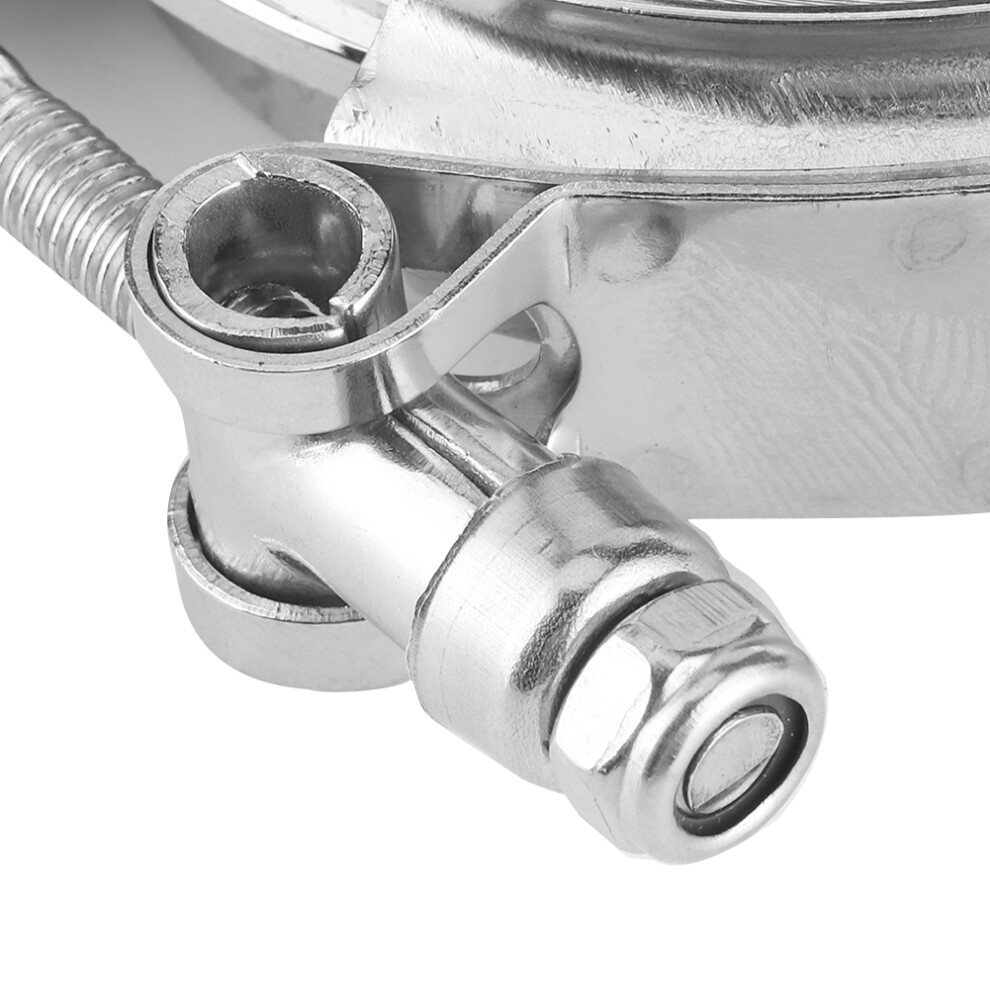 2.5In Vband Flange Clamp Kit T304 Stainless Steel Accessory For Turbo Exhaust Downpipes 9341324537461