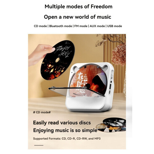 Lecteur CD portable pour la maison + télécommande C 2