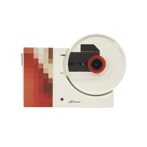 Lecteur CD mural avec télécommande et enceinte audio domestique rouge