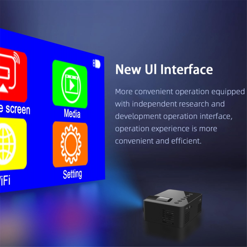 Projector HD 1080P Wireless Mobile Phone Mini Projector with Stand-A 2