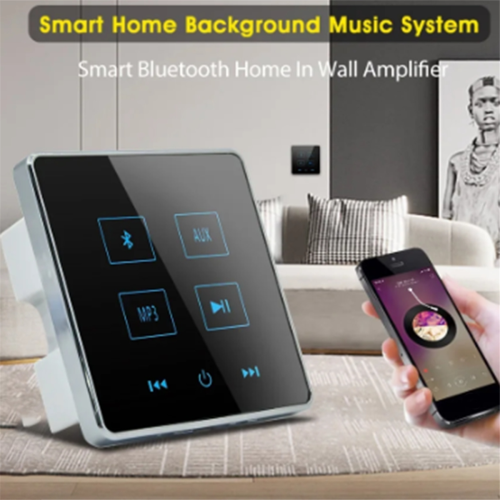 Home Theater Bluetooth Wall Amplifier Support USB TF Card(White) 1