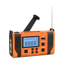 Rádio de emergência meteorológica, rádio de alerta meteorológico de 10000 mAh com carregamento solar.