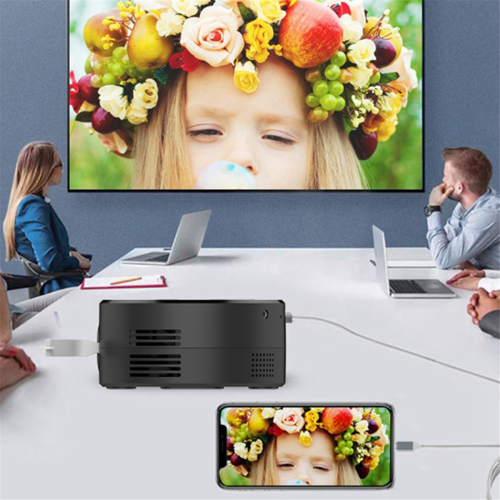 LED Mini Projector Mobile Video Projector Home Theater black 2