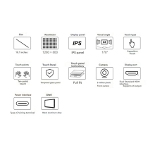 10.1 Inch LCD Display Touch Screen with 5MP Front Camera UK Plug