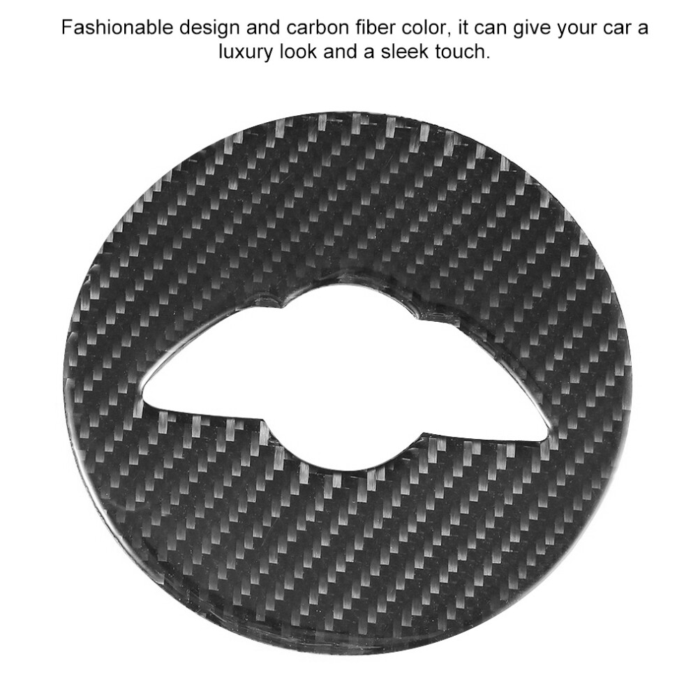 Carbon Fiber Steering Wheel Decoration Trim Decor Emblem Fit For Mini Cooper F55 F56 F60 9311324537617