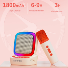 B156 Bluetooth Speaker Karaoke Audio Microphone,Pink A