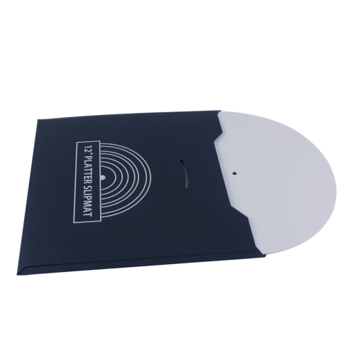 Tapete para toca-discos em acrílico branco, antirruído.