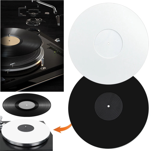 Tapete para toca-discos de vinil, preto. 1