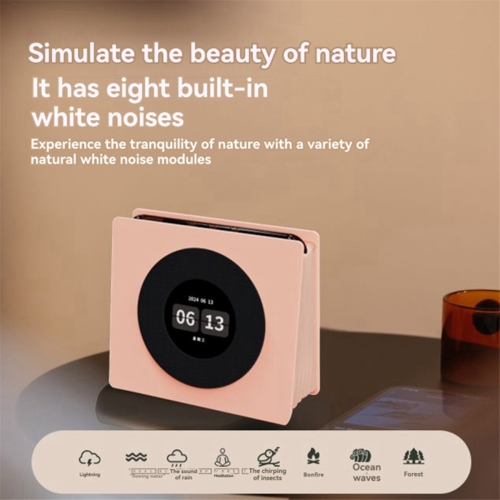 Máquina de Som Bluetooth com 8 Sons Relaxantes e Relógio Digital Retrô A 1