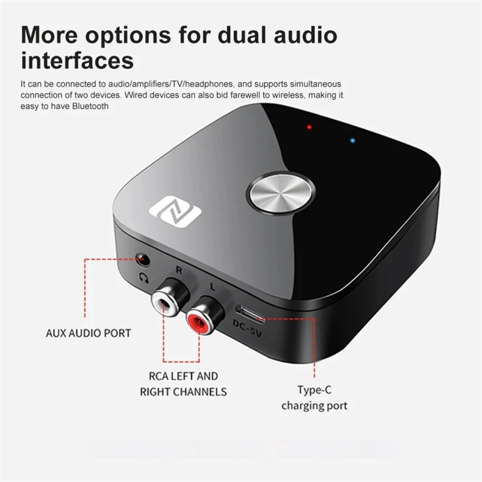Bluetooth 5.3 Audio Receiver NFC 3.5mm AUX Bluetooth Adapter-image-OPC-PHWRXHX-NEW