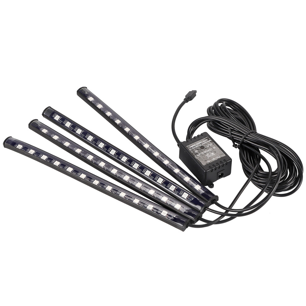 Car Led Strip 4Pcs 48 Led Multicolor Music Car Interior Light 4951324538143