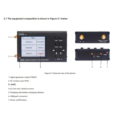 -SA 6G Handheld Digital Spectrum Analyzer Signal Generator 1
