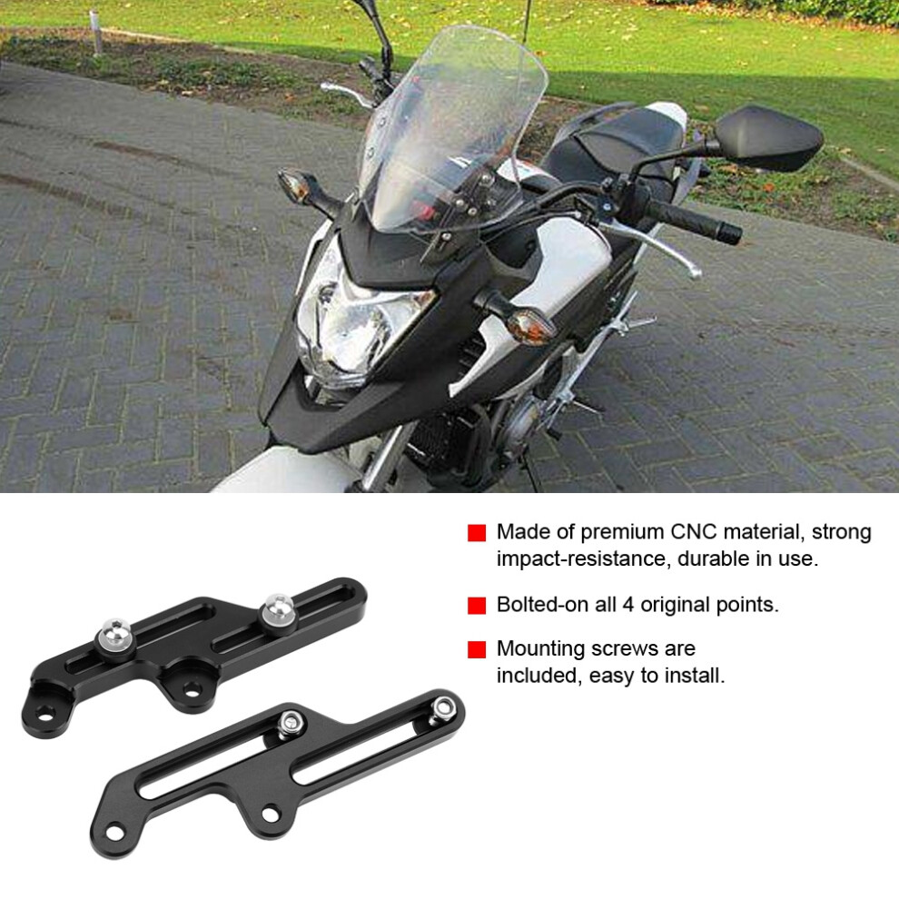 Motorcycle Windscreen Adjusters Windshield Bracket For Honda Nc700x/Nc750x 2012-2015 (Black) Black 9401324538711