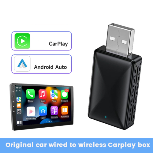 2 in 1 Wired To Wireless CarPlay Adapter Android Auto TV Box Adapter 1