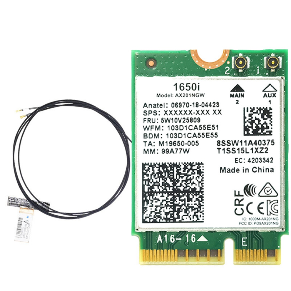 1650I Ax201ngw Wifi Card+2Xantenna 3000Mbps Wifi6 2.4G/5G Dual-Band 4851814598674