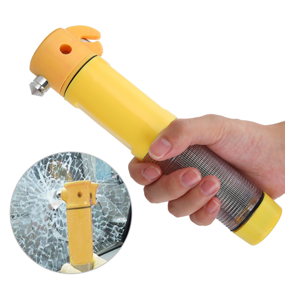 4 In 1 Multifunctional Car Emergency Safety Escape Hammer Window Breaker Flashlight Belt Cutter 4951324539119