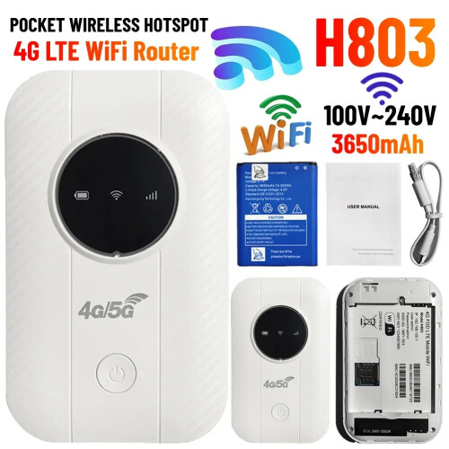 Router WiFi mobile H803 4G LTE 3650mAh 150Mbps Modem WiFi 1