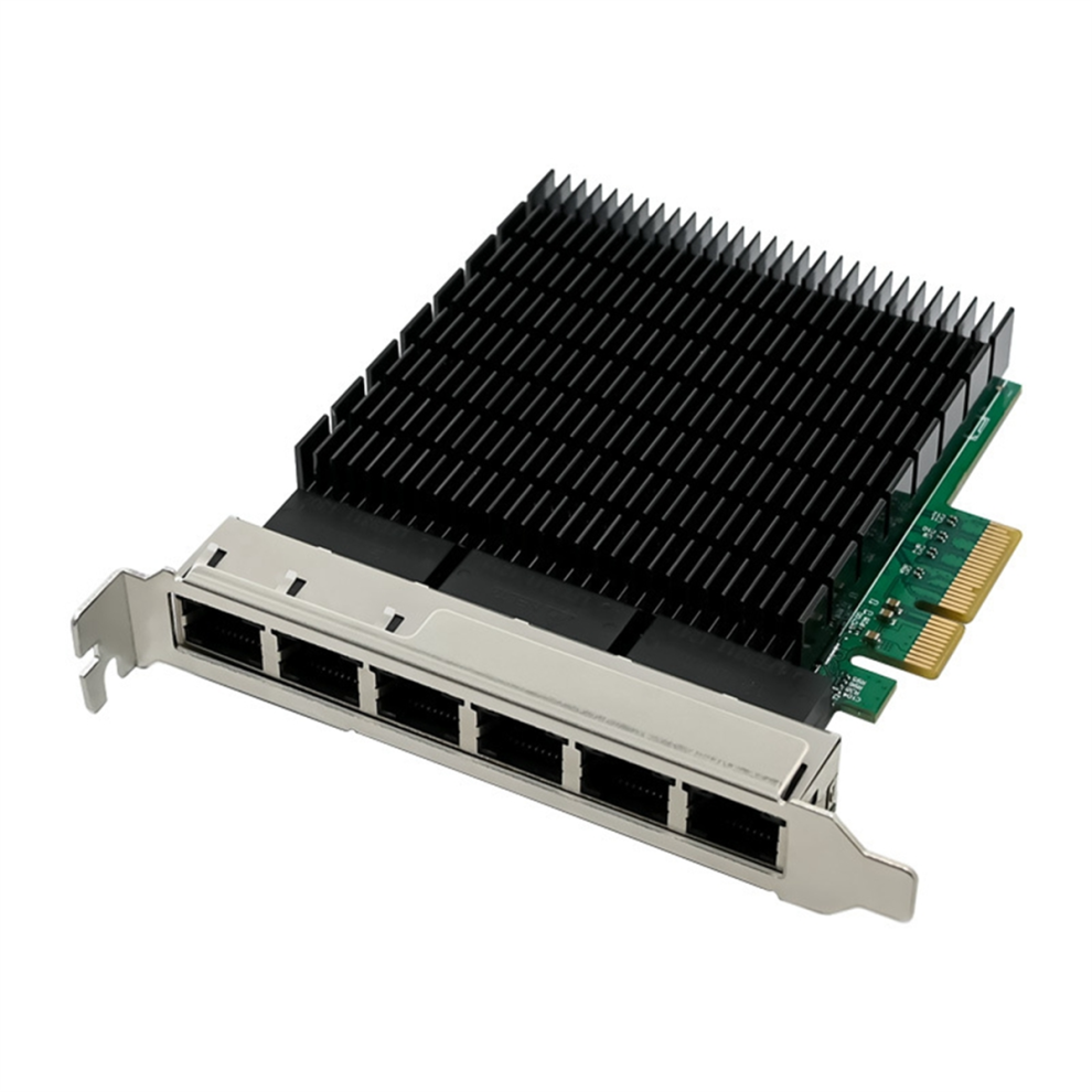 Pcie X4-Netzwerkkarte Mit Sechs Rj45-Anschlüssen (Ethernet-Netzwerkadapter)