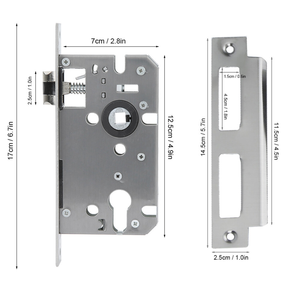 European Style Black Silent Door Lock With Handle For Home Indoor Use 8411324540141