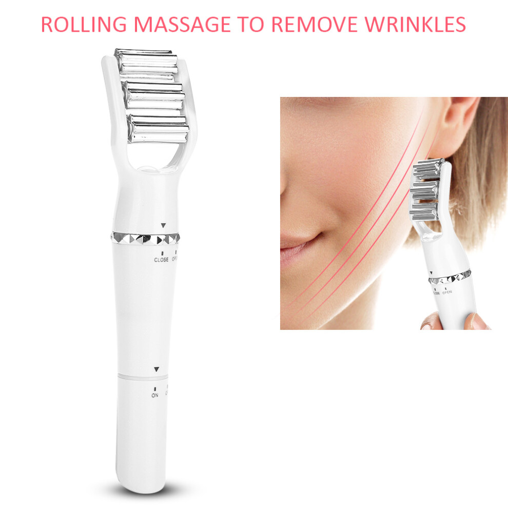 White 3In1 3D Roller Massager Face Lifting Body Slimming Tightening Skin (White)