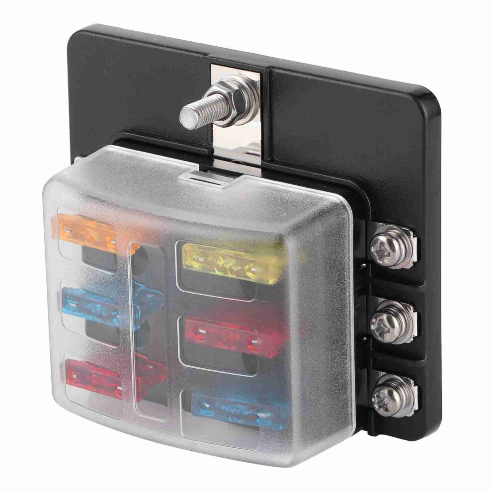 Fuse Holder Pbt Box 6 Way Block Board With Led Indicator For Car Marine Boat Yatch 5071324540379