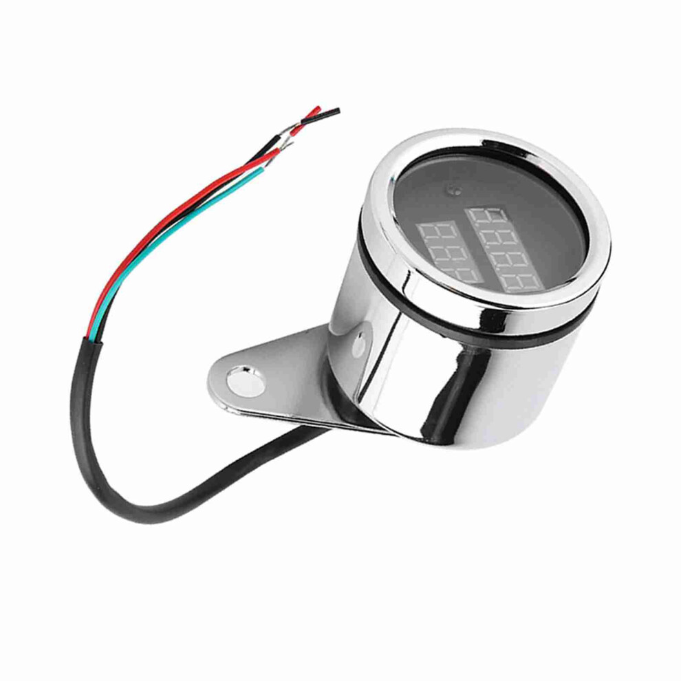 2 In 1 Motorcycle Led Digital Voltmeter Tachometer Gauge Metal Odometer Speedometer 8741324540415