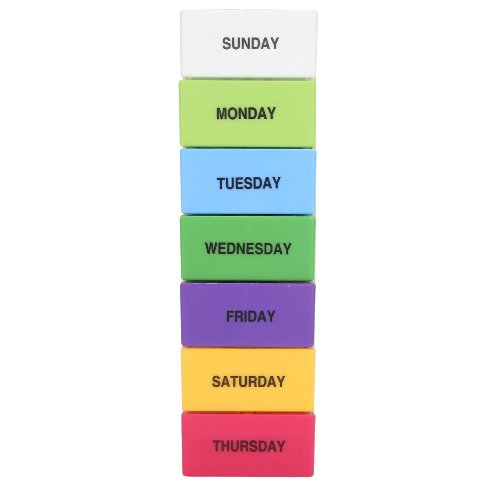 Portable Pills Organizer Box Container Large Capacity Weekly Medicine Jewelry Case