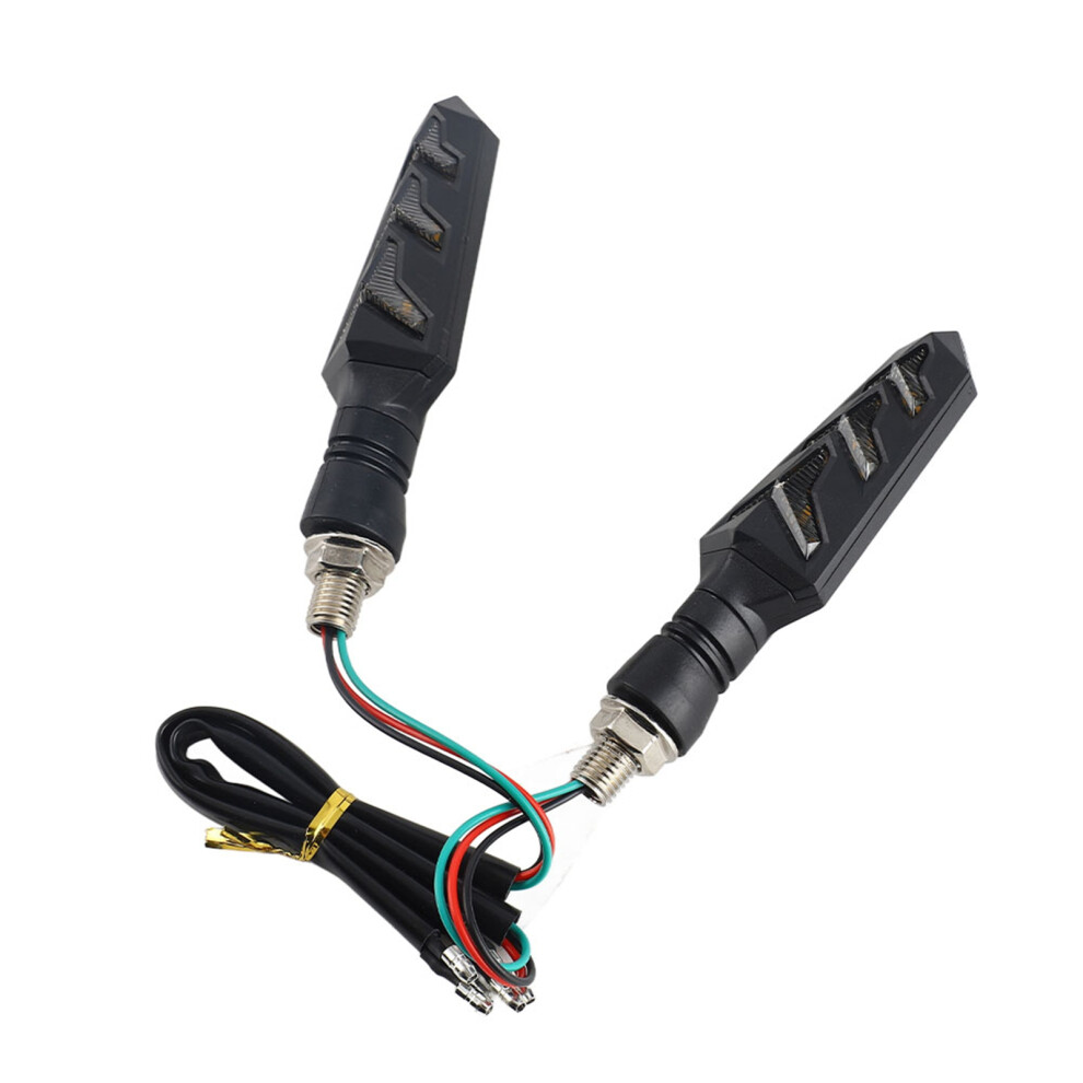 Pair Of Motorcycle Y Shaped Turn Signal Led Lights Indicator Lamp Universal 6901324541184